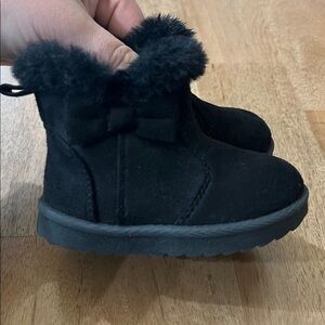 Wonder Nation Black Baby Girls Boots